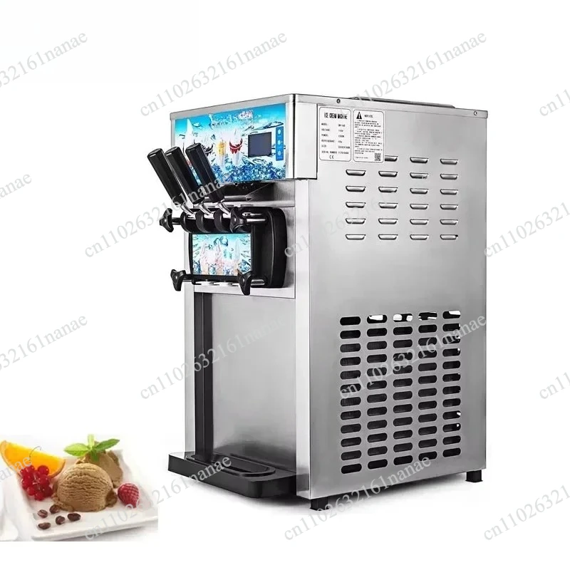 Commercial Soft Frozen Dessert Making Device 3 Flavors Yogurt Making Unit 18L/H LCD Display One Click Clean