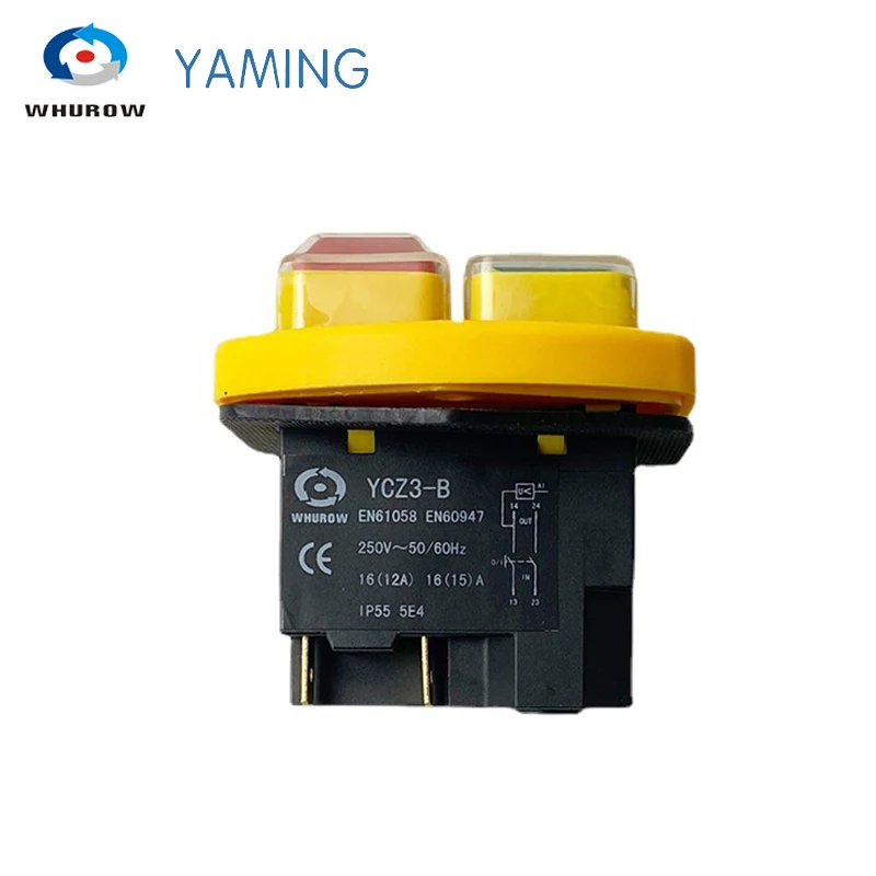 YCZ3-B Electromagnetic Switch 4/5 Pin 110/220V On Off Push Button Restart And Under Voltage Protection Can Replace KJD17