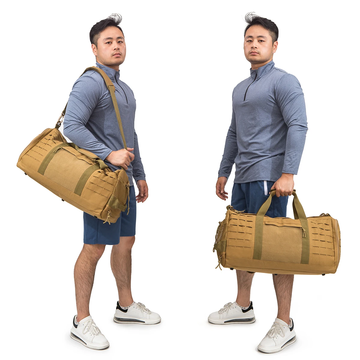 حقيبة تكتيكية 40 لتر للرجال والنساء حقيبة ظهر تكتيكية للسفر حقيبة تدريب للياقة البدنية مع أحذية كرة السلة وحقائب عطلة نهاية الأسبوع في الهواء الطلق