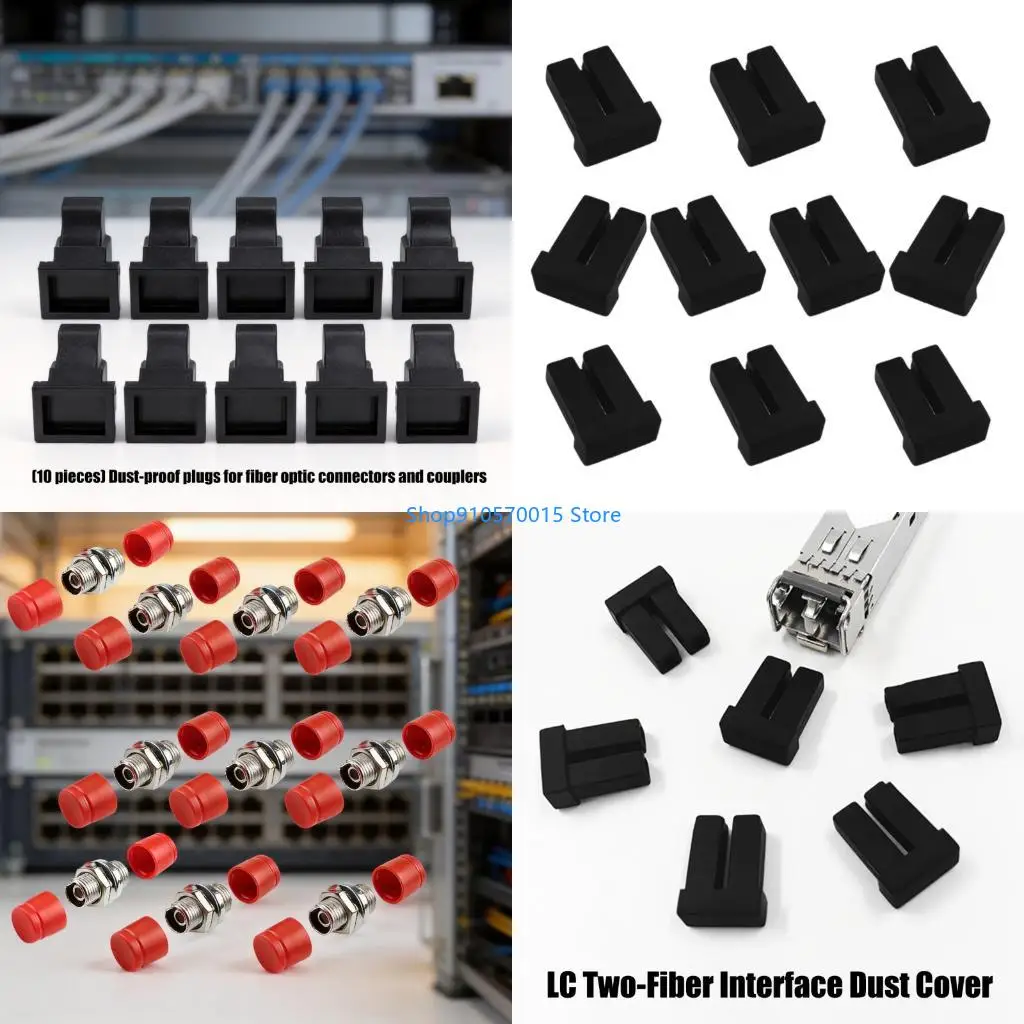 B95C Plastic Fiber Coupler Dust Cap Protectors With Secure For Office And Home Networking Devices