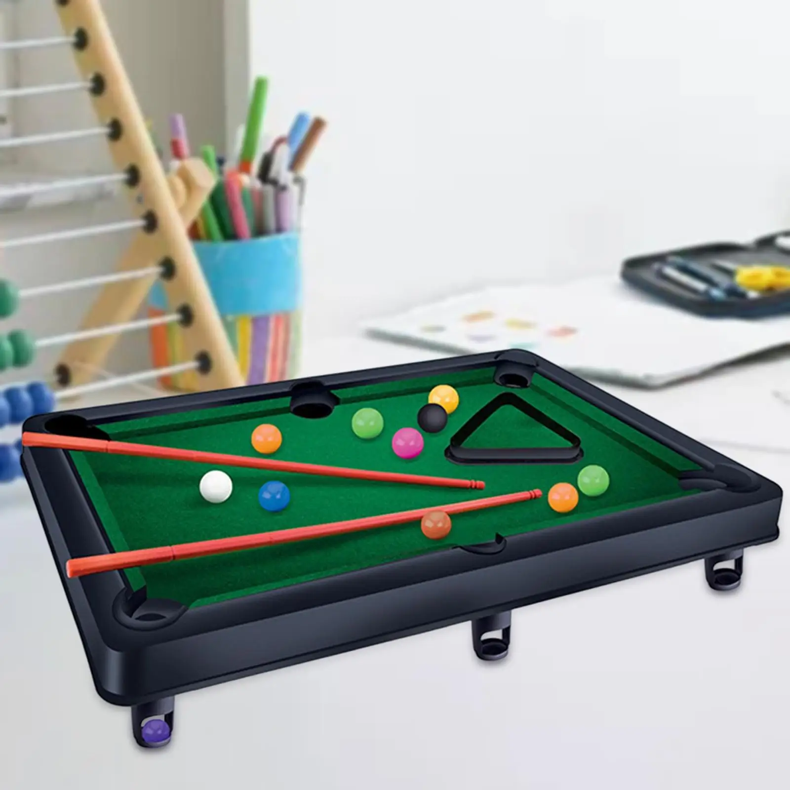 Mini tabletop kaluž sada kulečník hra tabletop kaluž stůl hra sada s hra koule pro psací stůl žití pokoj dětský pokoj večírek úřad