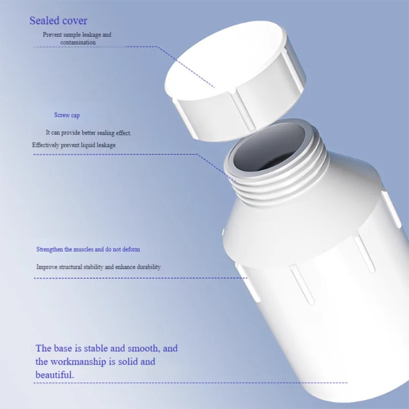 Bouteilles de réactifs en polytétrafluoroéthylène, grandes boces, boces larges, bouteilles d'échantillon avec PTFE résistant aux hautes températures
