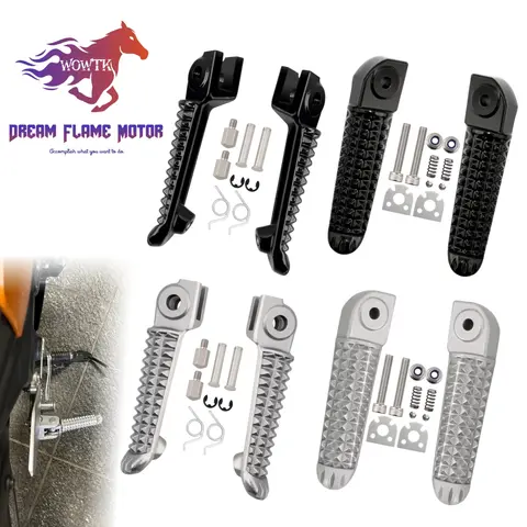 Rider Passenger Foot pegs Front Rear Pedals Motorcycle Racing Footrest For YAMAHA YZF R6 R1 LE R1M R1S VMX1700 V-Max accessories