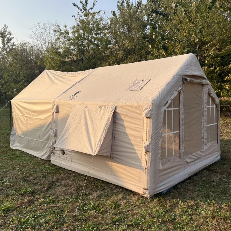 

Надувная палатка площадью 7,7 квадратных метров, морозостойкая и незамерзающая, утолщенная ткань Оксфорд 600D, водонепроницаемая и ветрозащитная с навесом