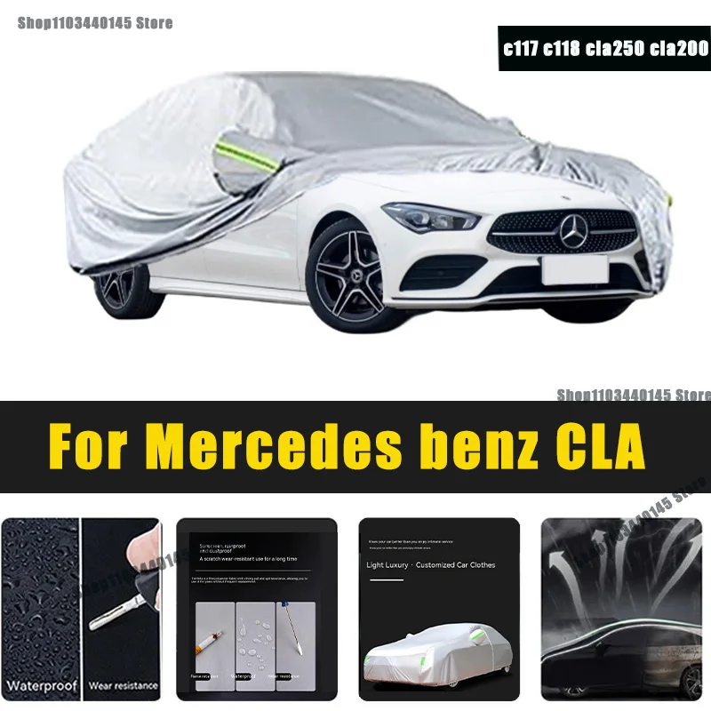 

Full Car Covers Outdoor Sun UV Protection Dust Rain Snow Oxford cover Protective For Mercedes benz CLA Accessories car umbrella