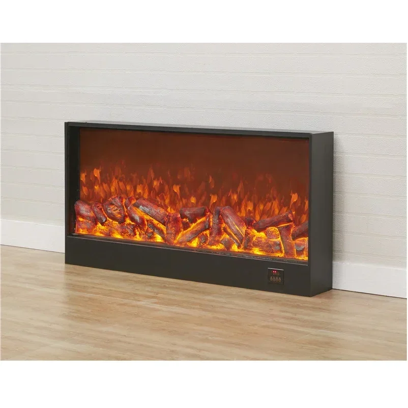 

Electric Fireplace Firebox Insert Burner Room Heater LED Optical Fire Artificial Emulational Flame Decoration Warm Air Blower