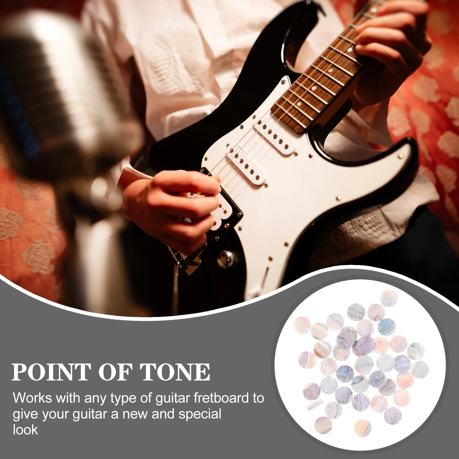 

40pcs Colorful Abalone Inlay Dots Guitar Fingerboard Side Position Marker Durable Music Instrument Parts Accessory