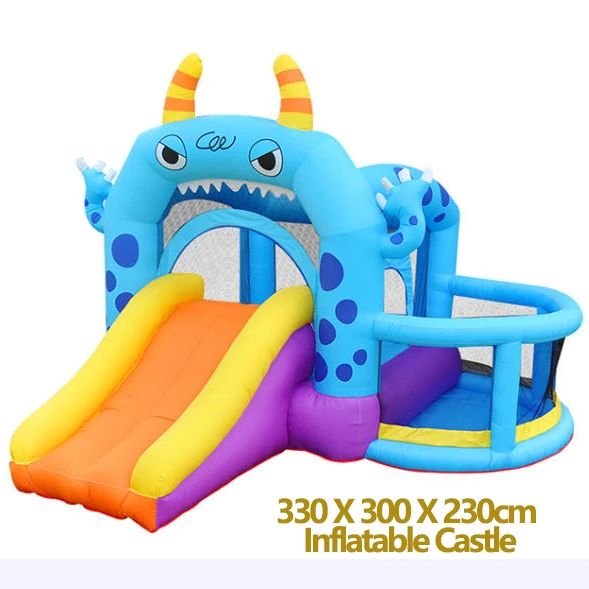 

Домашний домашний мини-надувной замок для детей с тканью ПВХ, большой надувной замок с горкой, дизайн в мультяшном стиле, надувной батут