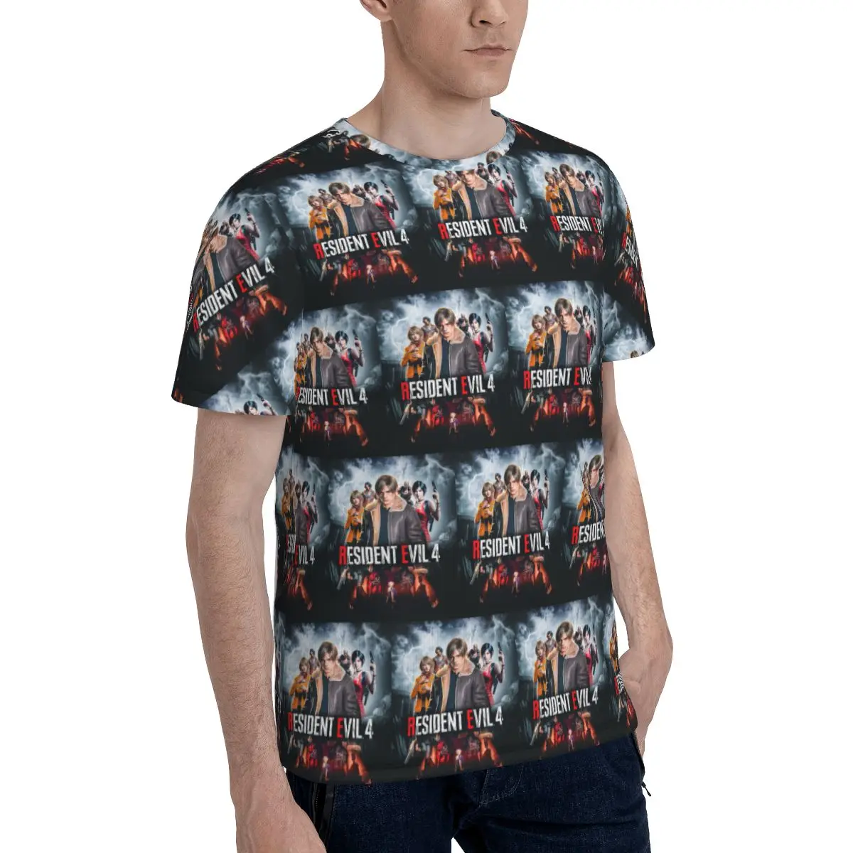 Resident Evils 4 Funny Games RE4 T-Shirt for Men Cotton T Shirts Men's Short Sleeve Round Neck Summer Clothes Tops
