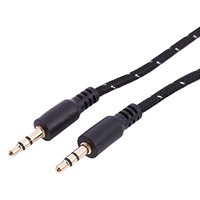 HOT 1M 3.5mm Stereo Male to Male Jack Aux Cable Audio Auxiliary Lead For Phone Car, Black