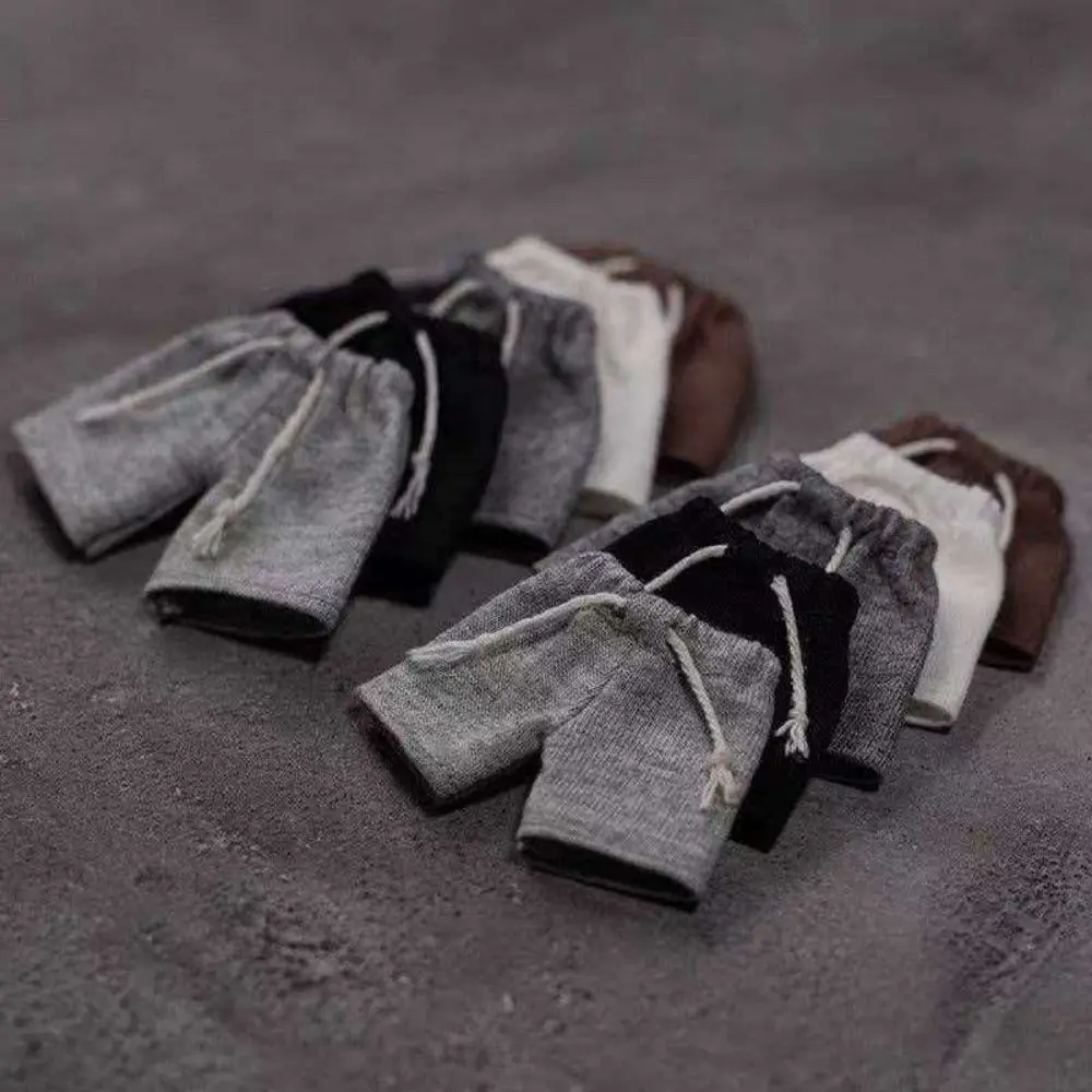 Casual Wear Doll Clothes Shorts Solid Color Elastic Waist Drawstring Knit Sweatpants Mini Toys Dress Up Accessories