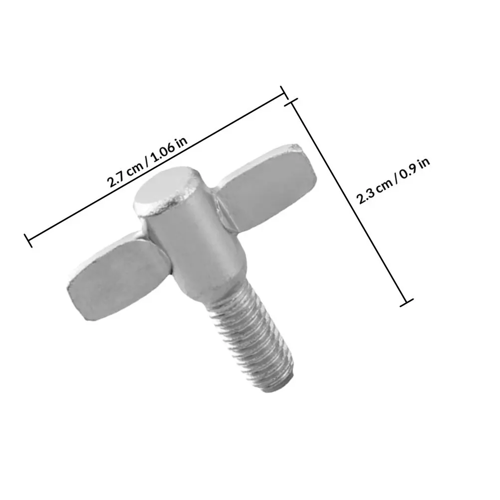 6Pcs Cymbal Stand Wing Screws M6 Heavy Duty Metal Drum Set Fasteners for Hi Hat Snare Stand Stability Quick Install Tools