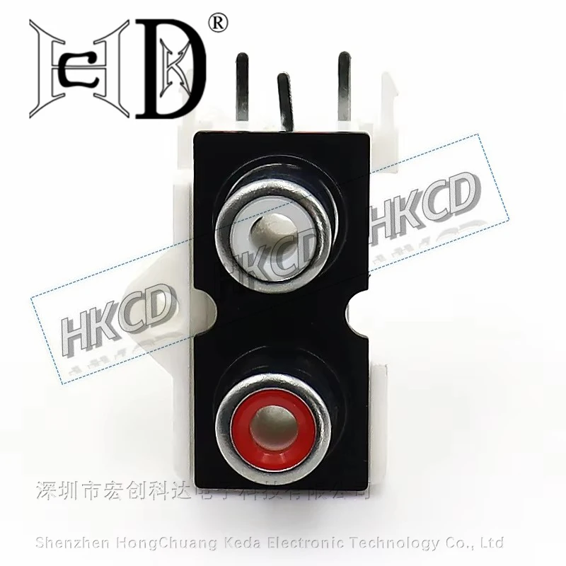 2PCS RCA Socket Connector AV2-8.4-9 2-Hole, 4-Hole, 6-Hole Audio Connector Audio Connector Mother Socket Signal Audio Plug