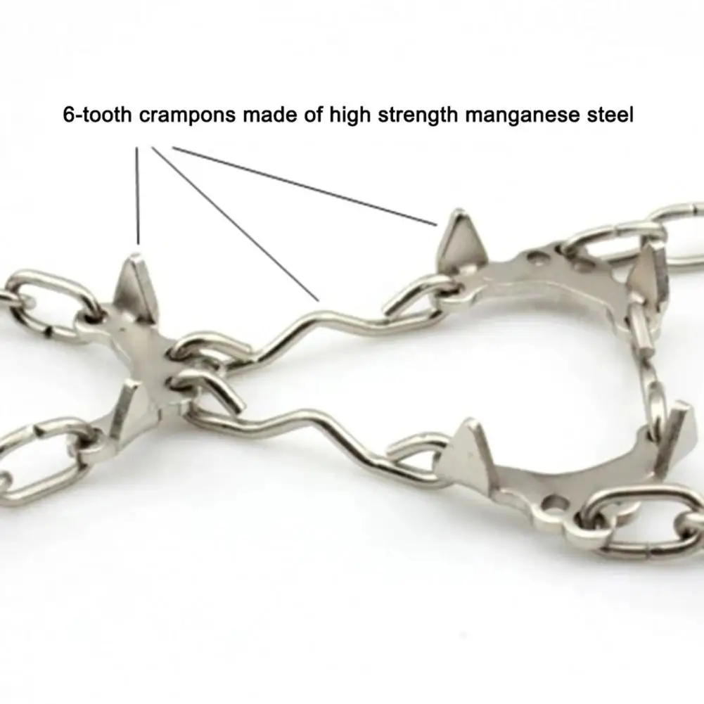 

2Pcs Shoe Crampons Ice Cleats Traction Snow Grips Anti Slip 6 Metal Spikes Crampons for Boots Shoes Hiking Mountaineering