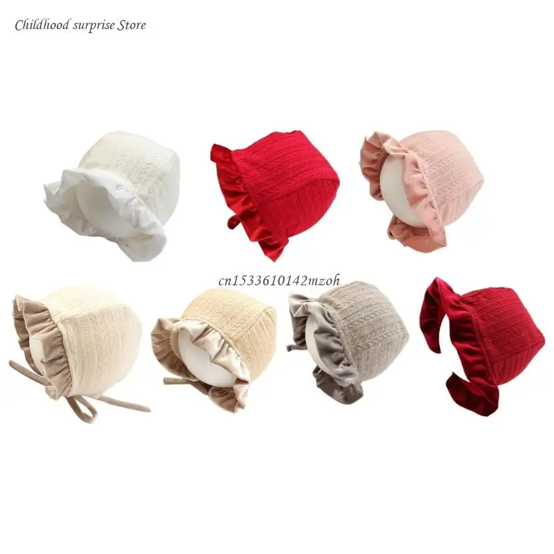 

Cotton Bonnet Caps Baby Little Girl Infant Sun Protections Hat Photography Props Dropship