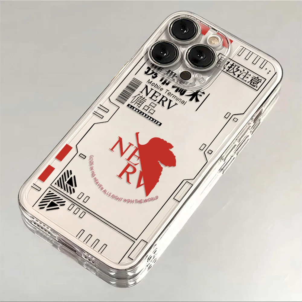 حافظة هاتف رائعة E-EVA لهاتف آيفون 17 16e 16 15 14 13 12 11 Mini Air Pro Max X XR XSMax 7 8 Plus شفافة ناعمة #5