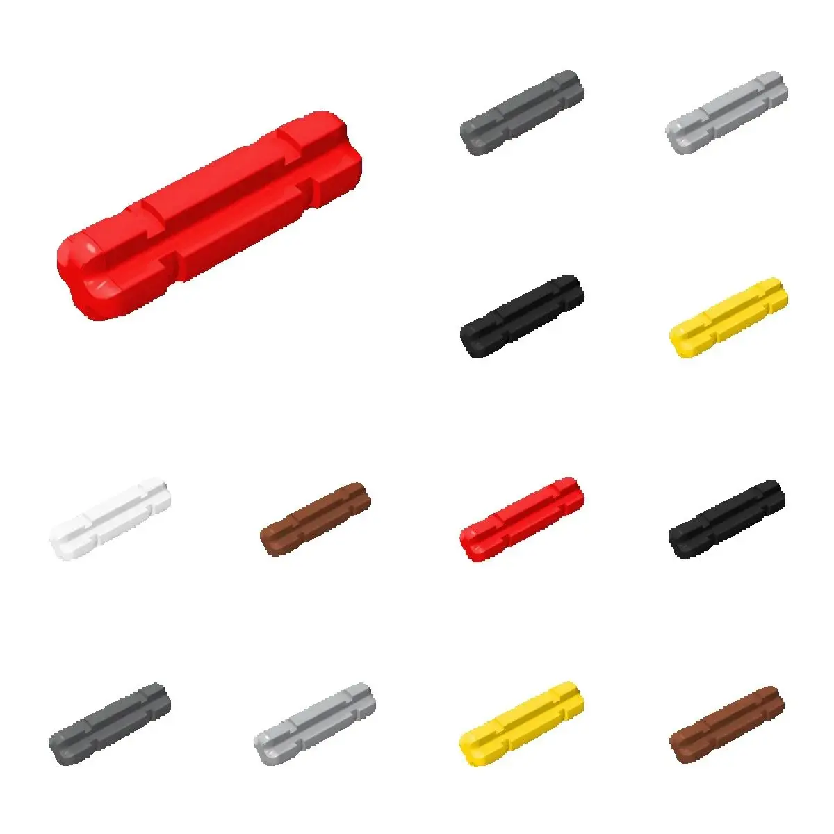 50pcs 3704 32062 Axle 2L Notched Bricks Collections Bulk Modular GBC Toys For Technical MOC Set Buildings Blocks