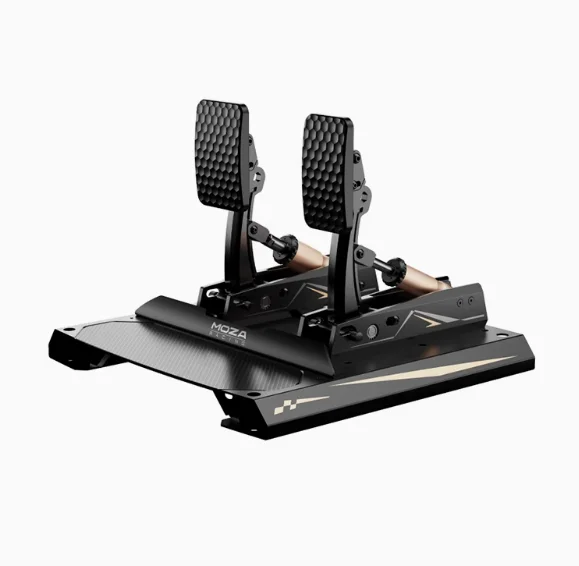 MOZA Racing CRP2 Load Cell Pedals Minimalist Design CNC Aerospace-grade Aluminum Construction Carbon Fiber Heel Plate 2