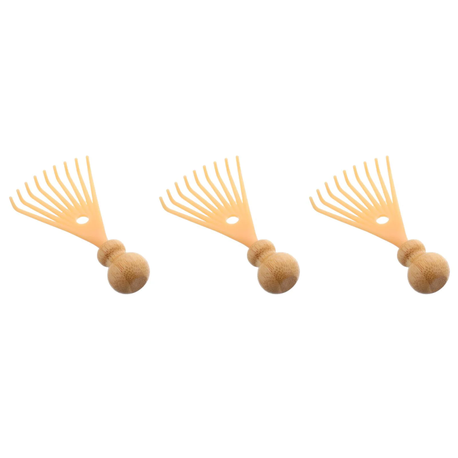 

3pcs Head Massager Head Scratcher Massager Scalp Handheld Comb Resin Relax Massage Tool Claw Manual Relaxation Tool Beige