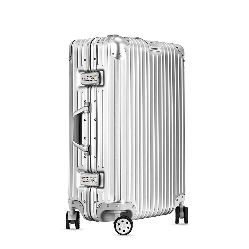 

All-aluminum magnesium alloy suitcase, business men and women, aluminum frame, universal wheel trolley case