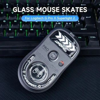 로지텍 G 프로 X 슈퍼라이트 2 게임용 마우스용 마우스 발 스케이트, 초강력 흠집 없는 유리, 매우 빠르고 부드럽고 튼튼한 밑창 