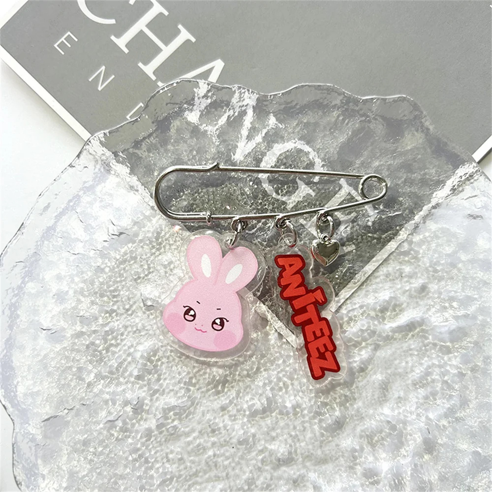 Kpop ATEEZ Brooch Logo Badge Exquisite Multifunctional Pin Ornament Hongjoong  Yunho San Mingi Wooyoung Jongho Accessories