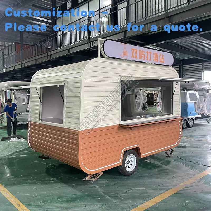 custom.Commercial Concession Street Mobile Coffee Truck Cart Snack Drink Food Trailer Sale in USA Europe Australia