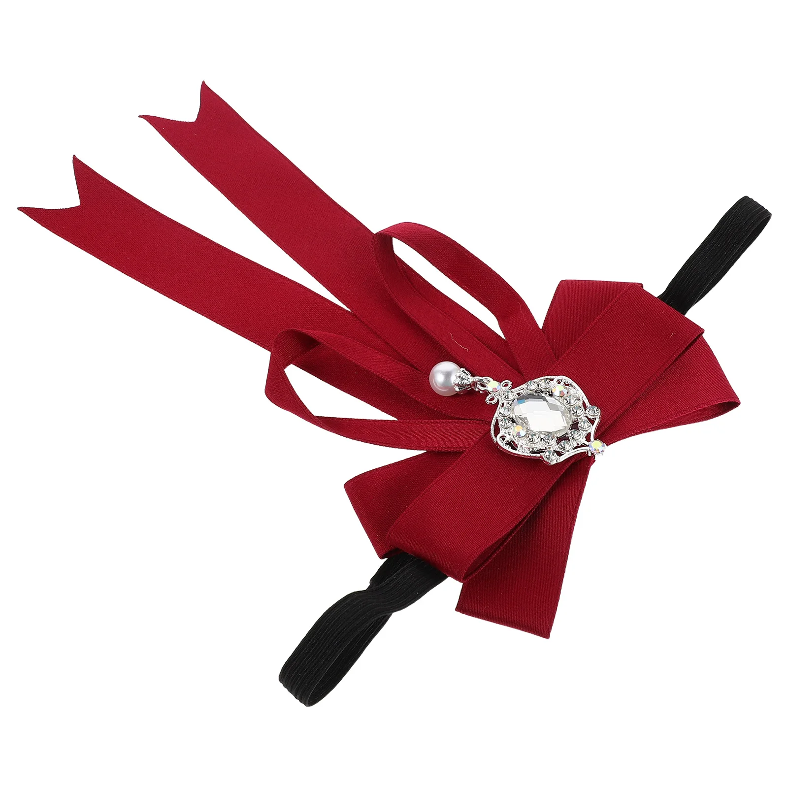 

Adjustable Bow Tie Formal Rhinestone Pre-Tied Classic Solid Color Necktie Wedding Suit Party Uniform Tuxedo Office