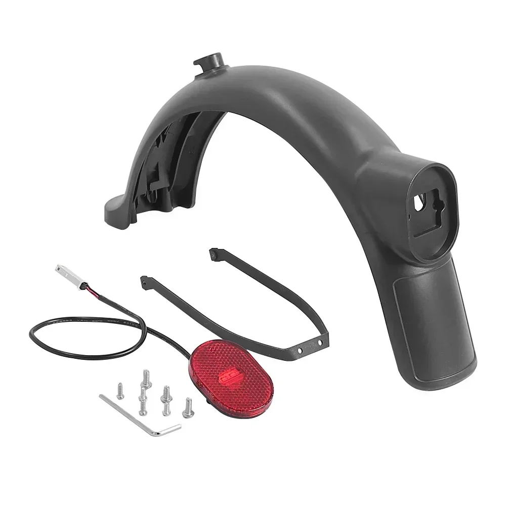 Para-choque traseiro com trava de gancho, asa traseira, luz traseira para scooter elétrica xiaomi 4 pro, conjunto de suporte de luz traseira de freio, peças