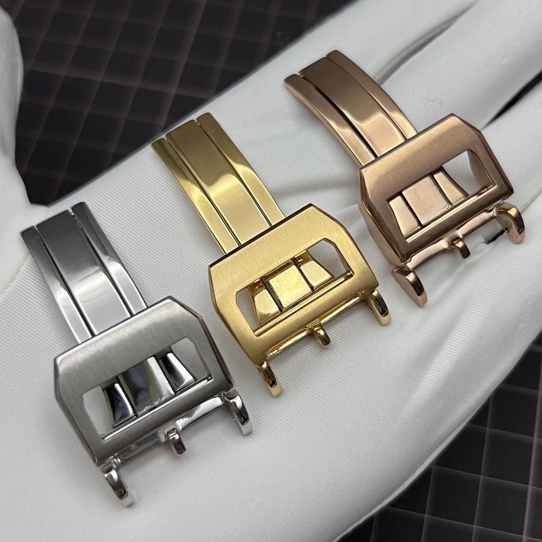 

18mm Stainless Steel Deployment Folding Clasp for IWC Pilot Mark Portuguese PORTOFINO Little Prince Rubber Bracelet Accessories