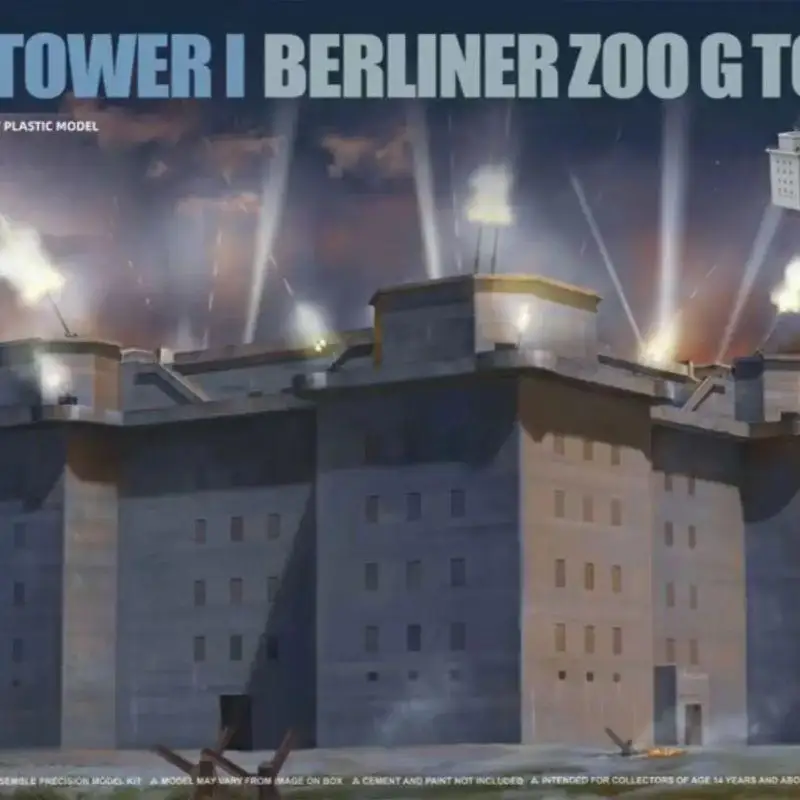 

Сборочная модель Takom 6004, масштаб 1/350, немецкая башня Flak Tower I Berliner Zoo G Tower, комплект модели