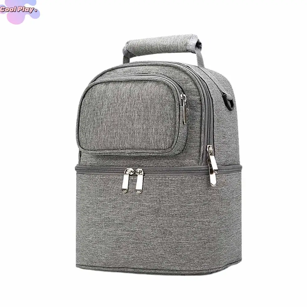 

Large Capacity Maternity Backpack Insulation Material Double Layer Baby Food Backpack Fresh Preservation Handbag Style Mommy Bag