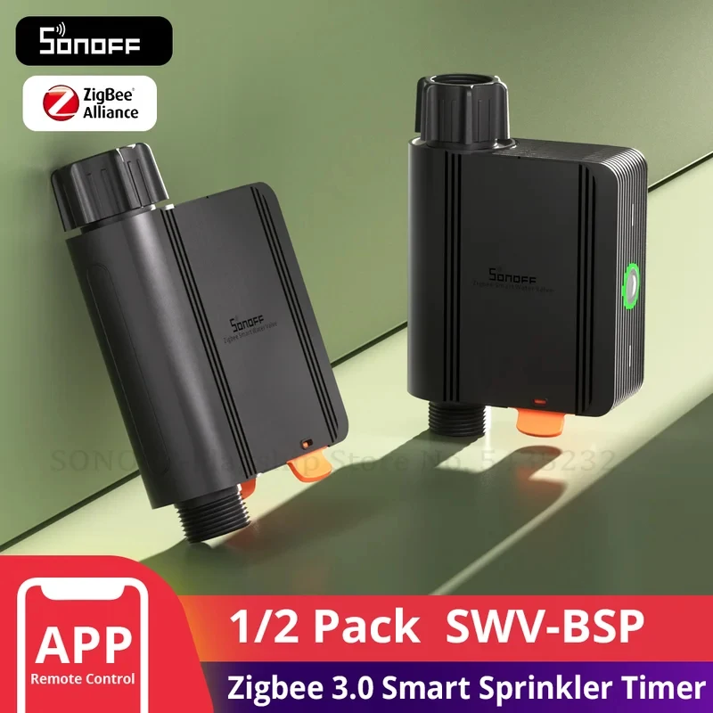 SONOFF SWV BSP Thread Standard Zigbee Smart Water Valve IP55 Sprinkler Controller Home Automate Irrigation Alexa Google