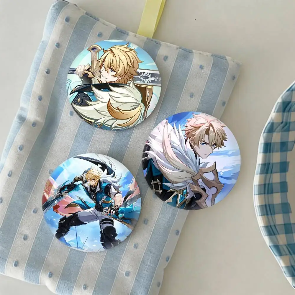 

For Varka G-Genshin-N Badge Creative Pins Brooch for Bag Clothes Hat Decor Gifts Fans Collect