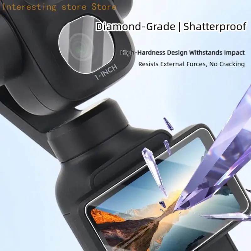 Bildschirmlinsen-Glasfolien-Set mit Wischwerkzeug, Kamera-Glasfolie für Pocket 4Pro Kamera 55KC – Detail 4
