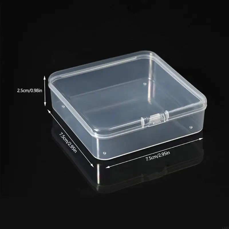  Plastic Tiny Square Jewelry Case For Ring Earring And Charm Storage Use