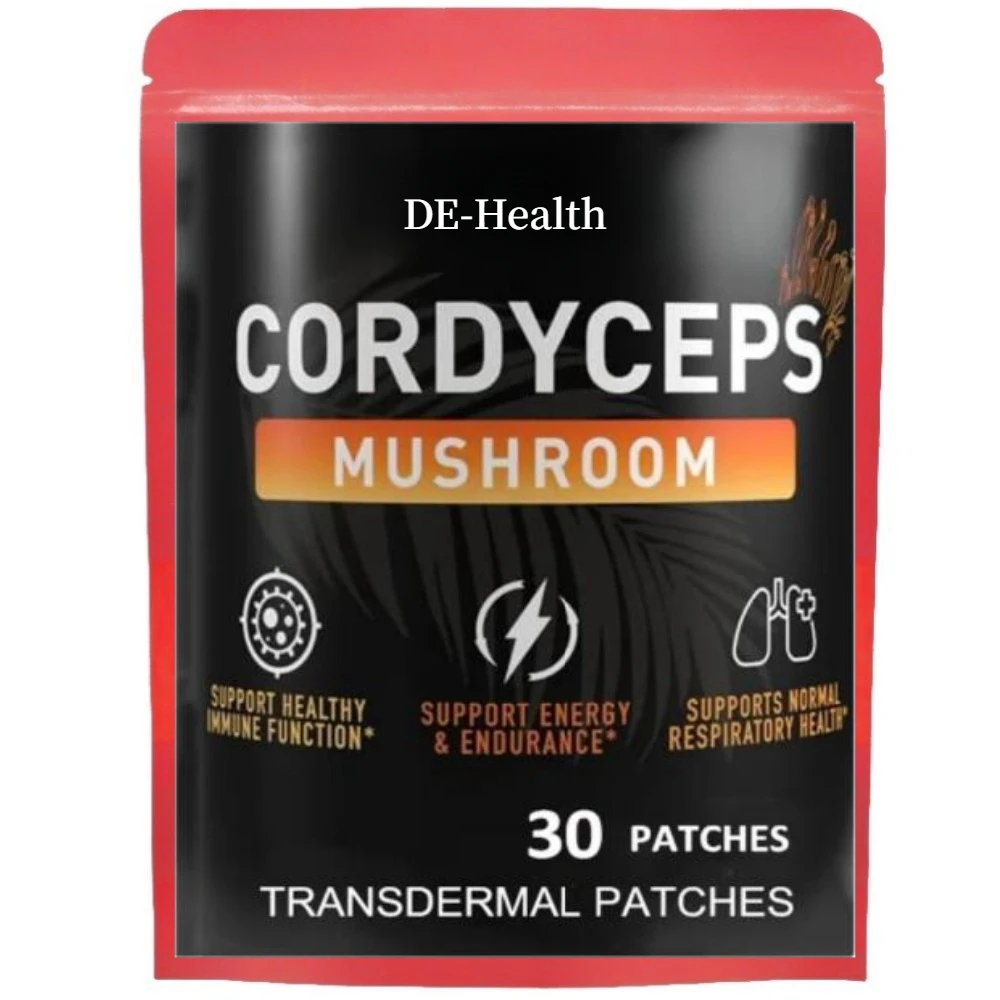 30 Patches Cordyceps Mushroom Transdermal Patches Energy, Immune System & Respiratory Health Support