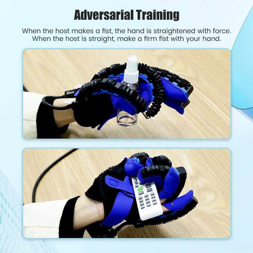 Left & Right Hand Finger Rehabilitation Exerciser Robot Gloves Stroke Hemiplegia Cerebral Infarction Training Therapy Equipment