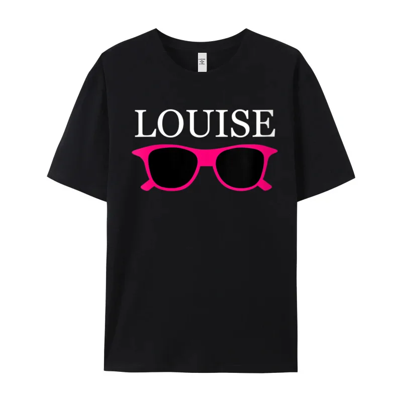 Special Woman T Shirts Womens Louise Shirt Pink Glasses Letter Tees NEW YEAR DAY Premium Cotton Round Neck Tshirts Short Sleeve