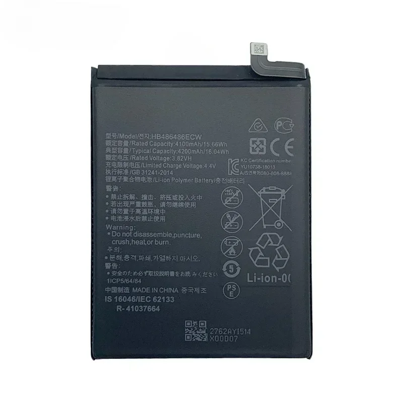 New HB486486ECW 3.82V 4200mAh Mobile Phone Battery for Huawei P30 Pro/ Mate20 Pro VOG-L29 Built-in Replacement Batteries