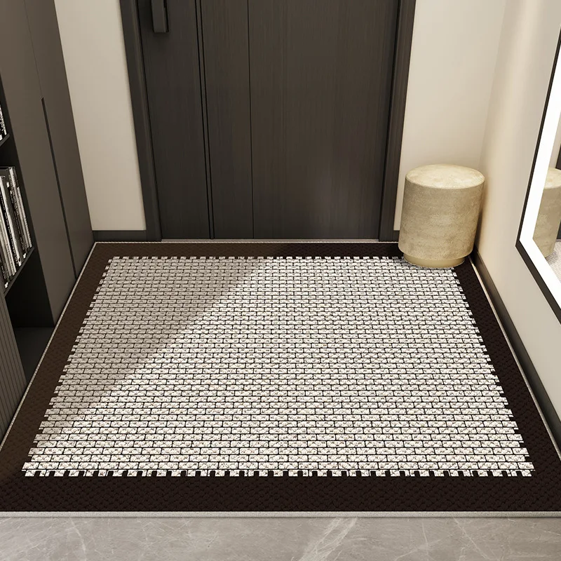 Entry door floor mat door entry foot mat light luxury advanced ancient carpet porch for insole door mat