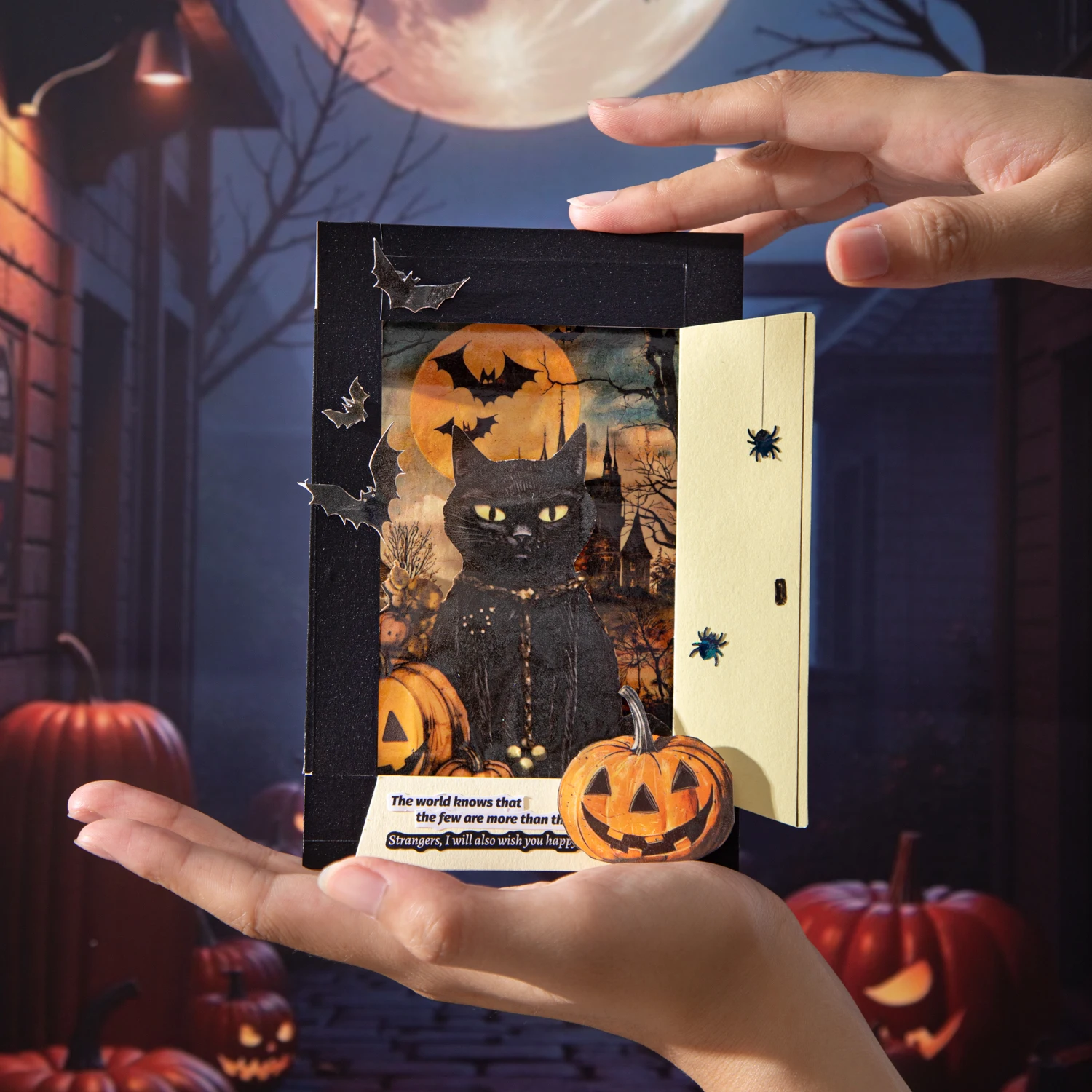 Bande Washi Vintage série ville celtique, 80mm x 200cm, paysage magique foncé, matériel créatif pour Journal, papeterie de Collage