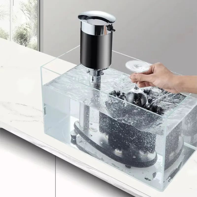 Counter Top Electric Kitchen Sink Faucet Cup Washer Auto Glass Bottle Washer
