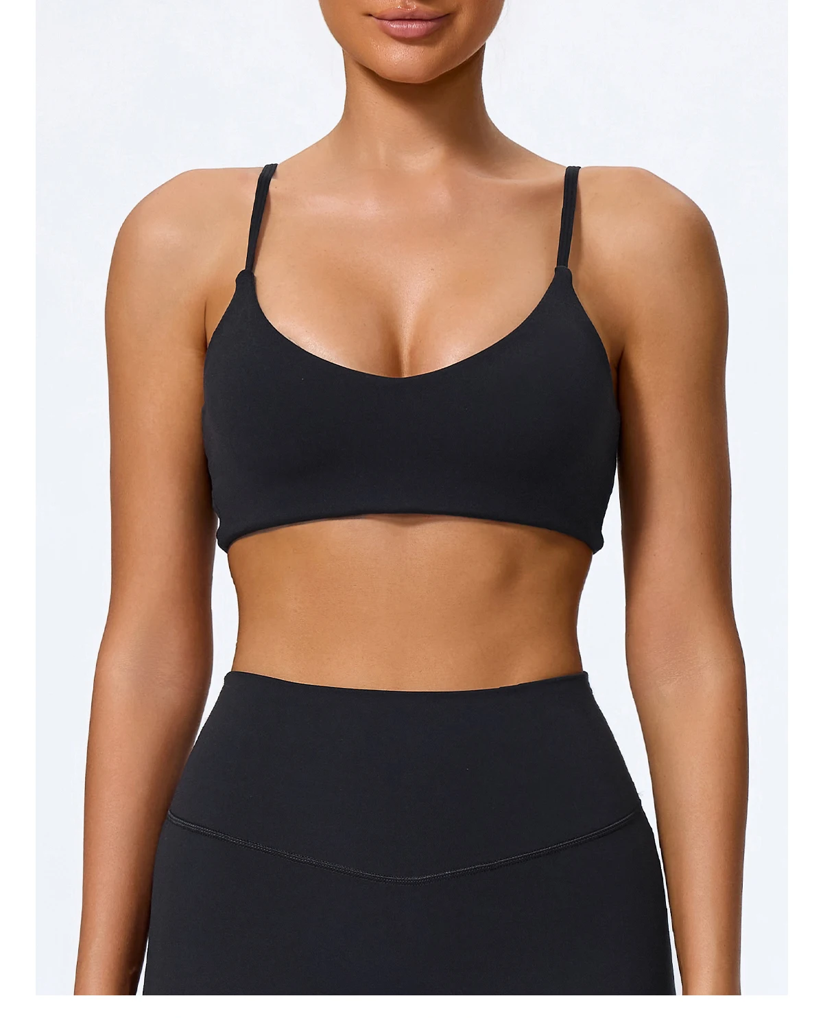 Ctenkevet Sommer Neu Damen U-förmiger Bandeau-Sport-BH für Fitness, Yoga und Workout – Rückenfreies Crop-Top für Frauen – Detail 30
