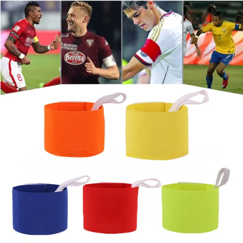 

Soccer Arm Strap Adjustable Elastic Band Kids Adult Football Wristband Outdoor Team Sports Captain Groups Running Armbands