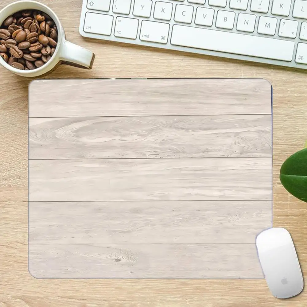 

Rustic Brown Wood Desk Mat, Premium Bound Edge Non‑Slip Mouse Pad