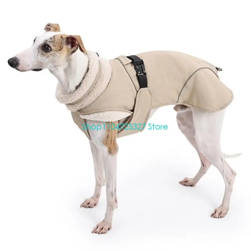 D8KF Cold Winter Dog Coat With Adjustment Fleece Collar And Easy Closure For Outdoor Snow Clothes