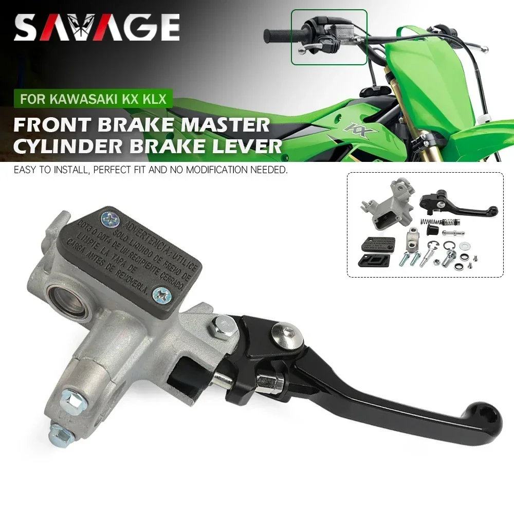 Główny cylinder hamulca przedniego do motocykli KAWASAKI KX 450F 250/F 125 100 85 65 112 500 KLX 650R 300R 250R KDX 200R Dźwignia hamulca