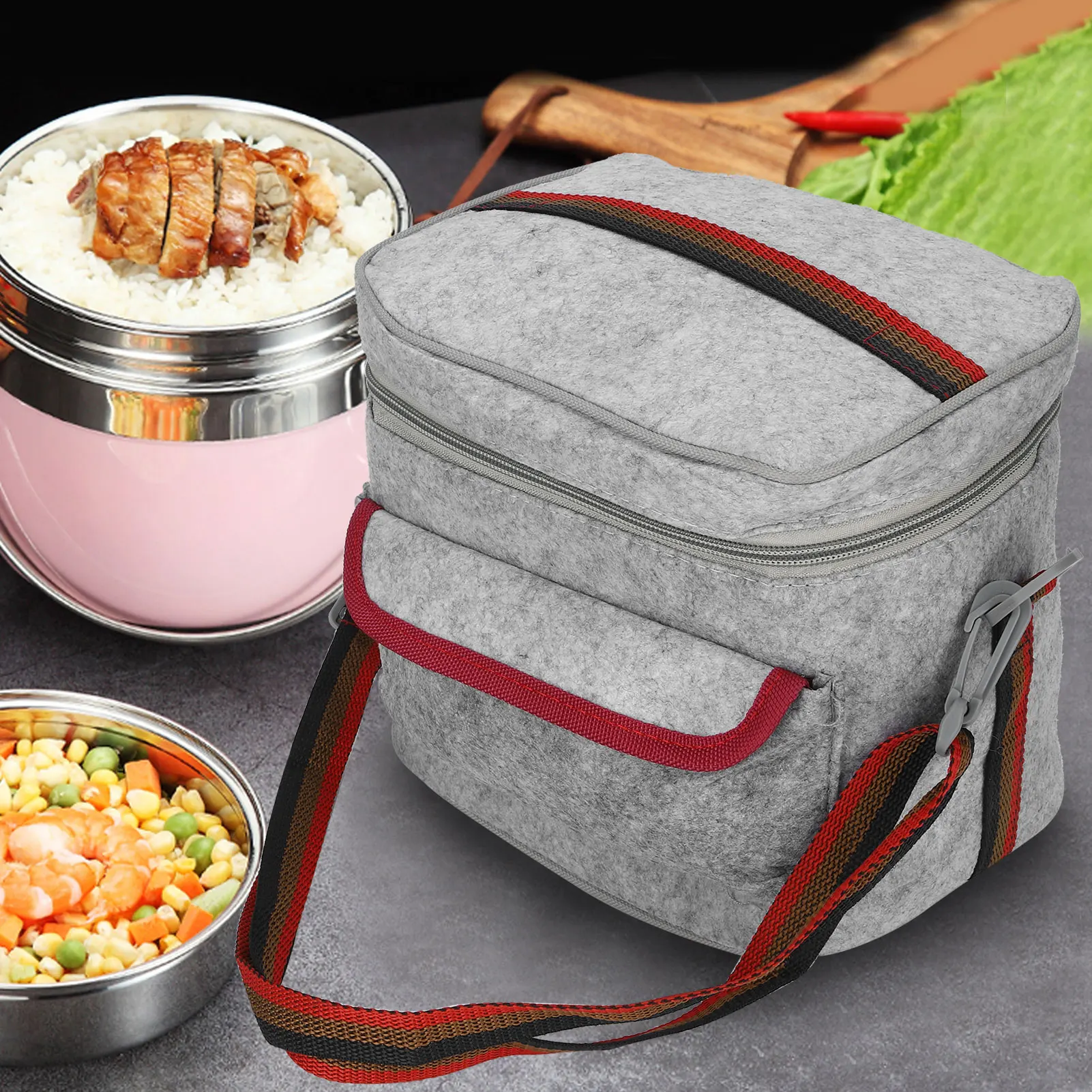 

Reusable Insulated Cooler Lunch Box Adult Water Resistant Lunch tote bag, Small Leakproof Cooler Food Lunch Containers