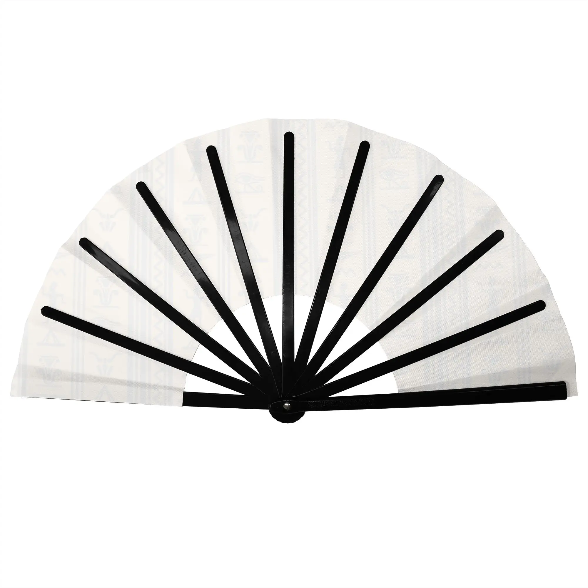 Egyptian Ankh Pyramids  Folding Hand Fan Hieroglyphs Eye of Horus Polyester Fabric Fan Fashion Summer Accessory Decorative Fans
